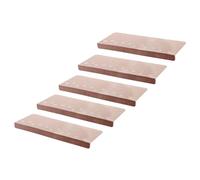 PACKOVE Alfombra Luminosa para Escalones de PVC Antideslizante Autoadhesiva Beige 5 Piezas Fácil de Limpiar y Lavable Aspiradora para Escaleras Domésticas
