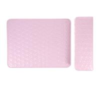 PACKOVE Almohada De Manicura y Cojín Para Reposamanos De Cuero Rosa, Juego 2 Piezas Rectangular, Soporte Ergonómico Para Manos, Adecuado Para Salones y Cuidados Personales