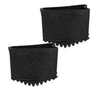 PACKOVE Almohadillas de Goma para Patas de Escalera Plegable, Diseño Reforzado y Fácil Instalación, 2 Piezas para Accesorios Domésticos de Escalera Negra