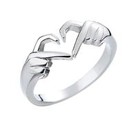 PACKOVE Anillo De Forma De Corazón Anillo Decorativo De Pareja Para Bodas y Celebraciones Especiales Joyería Romántica De Para San Valentín Cumpleaños y Aniversarios