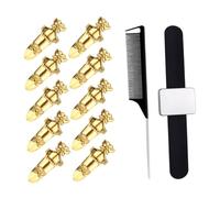 PACKOVE Anillo Metálico para Segmentar el Cabello Diseño Multiusos, Material Metal Resistente, Adecuado para Peluquería y Cosplay, 1 Set de Accesorios para Peinados