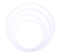 PACKOVE Anillos Silenciadores Accesorios para Práctica y Reducción de Sonido en Tambores Batería de 4 Piezas para Película PC, Fácil Instalación y Resistente