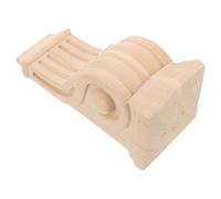 PACKOVE Aplique de Madera Tallada para Esquina, Decoración de Ménsula de Madera Maciza 8x17x8 Cm, Calcomanía para Muebles Vintage, Moldura Decorativa para Pared Interior, Estilo Romano