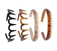 PACKOVE Aros Cabello Unisex de Plástico Resistente, 4 Piezas Diseño Antideslizante para Mantener el Cabello Ordenado al Hacer Ejercicio o Aplicar Mascarillas