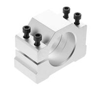 PACKOVE Asiento Fijo de Husillo Soporte para Motor de Husillo de Aluminio 46mm Plata Ranura Única Bloqueo Sencillo para Máquina de Grabado Cnc