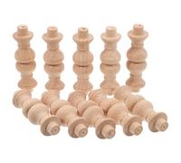 PACKOVE Balaustres de Madera Maciza 6.5X1.8 CM Poste Tallado para Accesorios de Muebles Columna Romana Decoración Interior Hogar Pack de 10