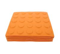 PACKOVE Baldosas de Tablero Ciego de PVC, 10 Piezas Puntos Amarillos Antideslizantes para Pavimento Táctil, Adecuadas para Rutas Accesibles y Zonas Urbanas