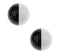 PACKOVE Balones de Práctica de Golf 2 Piezas Doble Tonalidad Claro y Oscuro para Entrenamiento de Putt Línea de Puntería, Material Duradero y Diseño para Mejorar Técnica y Control