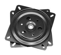 PACKOVE Base Giratoria Cuadrada de 20 Cm de Hierro Negro para Muebles, Placa Giratoria Rodamiento Incorporado para Taburete de Bar y Silla de Oficina, Repuesto Resistente para Asiento