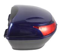 PACKOVE Baúl Trasero de Motocicleta y Scooter Color Azul, Caja de Almacenamiento Gran Capacidad para Equipaje, Contenedor Trasero Seguro para Viajes y Transporte Diario