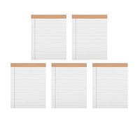 PACKOVE Blocs de Notas Legales de Escritorio 5 Unidades Tamaño Carta 203x280 Mm Papel Rayado Claro con 30 Páginas Rasgables para Oficina, Reuniones y Organización Diaria