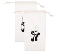 PACKOVE Bolsa para Zapatos de Baile de Ballet para Niña, Bolsa Cordón para Guardar Zapatillas de Punta, Resistente y Ligera para Entrenamiento y Transporte