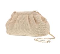 PACKOVE Bolso Tejido Blanco Mini Bolso De Punto Para Mujer Hecho A Mano En Color Puro Moderno De Noche Tejido Pequeño Para Mujer Monederos