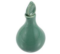 PACKOVE Botella Dispensador Versátil de Cerámica Verde Acabado Esmaltado Elegante y Aromaterapia para Aceites Esenciales para Masaje Tailandés en Centros de Spa