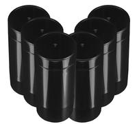 PACKOVE Botellas de Crema Rellenables 30g 6 Unidades Color Negro Mate Base Giratoria, Dispensador Plástico Pp Portátil para Bálsamo Labial y Desodorante en Barra, Adecuado para Viaje y