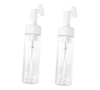 PACKOVE Botellas De Espuma Para Lavar La Cara 2 Piezas 200ml Cabezal De Cepillo Conveniente Botella Vacía Contenedor Rellenable Uso Facial Viaje