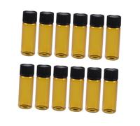 PACKOVE Botellas de Vidrio Marrones de Rosca para Muestras 12 Piezas 5 Ml Pequeñas Portátiles para Aceites Esenciales Perfumes Viaje