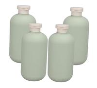 PACKOVE Botellas Vacías De Champú y Acondicionador 4 Piezas 500 Ml Dispensador De Jabón Para Baño y Viajes Color Verde Aguacate