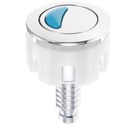 PACKOVE Botón Pulsador Repuesto Fácil de Usar para Inodoro Redondo de Doble Descarga en Abs Plata para Tanque de Agua, Adecuado para Uso en y