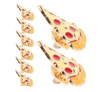 PACKOVE Broche de Pizza de Dibujos Animados Esmaltado, 8 Piezas, Aleación Metálica, Pin Decorativo para Mujer, Ropa Casual y Fiestas, Diseño Divertido y Portátil