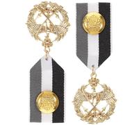 PACKOVE Broches De Premio Metálicos Para Niños Cinta Del Primer Lugar, Prendedor De Solapa Delicado De Estilo Naval, Accesorio De Juego y Medallas Para Fiestas Infantiles - Pack 2 Piezas