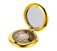 PACKOVE Brújula Portátil Mini de Tapa Abatible Redonda, Brújula Direccional Militar Ligera para Senderismo y Actividades al Aire Libre, Herramienta de Supervivencia Compacta