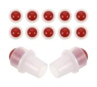 PACKOVE Cabezal de Bola Rodante para Aceites Esenciales, 12 Piezas de Recambio Piedra de Jaspe Rojo, Tapa Interior para Botellas Roll-on, Repuesto para Aromaterapia y Uso Portátil