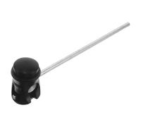 PACKOVE Cabezal de Martillo para Bombo, Mazo de Pedal de Bombo de Acero Inoxidable, Goma y Plástico, Negro, para Bass Drum Pedal y Drum Kits, Uso en Casa y Estudio