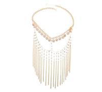 PACKOVE Cadena Cabeza De Moda Pedrería y Borla Dorada Diadema Boho Para Mujer Para Festivales y Bodas