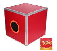 PACKOVE Caja de Almacenamiento para Lotería Anual de Empresa, Caja Multiusos de 29x29 Cm Borde de Aleación de Aluminio, Diseño Corazón, Color Apertura , 1 Unidad para Color