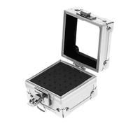 PACKOVE Caja De Cabezales Para Pulir Uñas De Aluminio Compacto Portátil Base De Esponja Organizador Para Manicura y Salón De Belleza