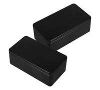 PACKOVE Caja de Hojalata Negra 2 Piezas con Tapa Hermética, Caja Metálica Rectangular para Té, Dulces de Boda y Almacenamiento de Dinero, Hucha Multiusos para Recuerdos y Eventos