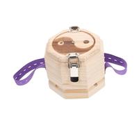 PACKOVE Caja De Moxibustión De Madera De Roble Natural Para Ombligo y Abdomen, Soporte Para Cono De Moxa Filtro Doble, Quemador De Cono Para Terapia Térmica Corporal, Uso Cintura y Vientre