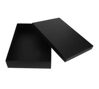 PACKOVE Caja de Obsequio Negra Rectangular de Cartón Tapa, Ligera y Portátil para Embalaje y Almacenamiento Elegante de Pañuelos