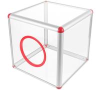 PACKOVE Caja de Rifa Transparente Acrílica 25 Cm, Urna Electoral Pequeña para Donaciones y Sorteos, Suministro para Eventos y Fiestas, Caja de Lotería Multifuncional para Uso