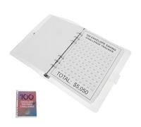 PACKOVE Carpeta para Gestión de Dinero 100 Bolsillos, Diseño Versátil y Material Plástico para Presupuestos y Desafíos de Economía Fáciles y Prácticos