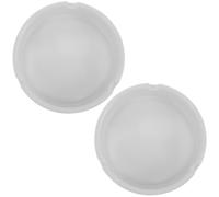 PACKOVE Ceniceros Anticaídas de Melamina Color Claro, Set de 2 Piezas Redondos, Resistentes para Interior, Oficinas y Decoración del Hogar, Ceniceros Modernos de Mesa Limpieza Fácil