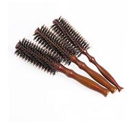PACKOVE Cepillo De Cerdas De Jabalí y Nylon Para Cabello Sedoso Mango De Madera Ergonómico Cepillo Desenredante Profesional Para Mujeres Con Diseño Espiral