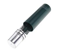 PACKOVE Cepillo de Pelo Femenino y Redondo Retráctil Portátil, Tamaño Pequeño, Antiestático para Cabello Grueso y Fino, Ergonómico para Uso Diario y Viaje en Color Verde Oscuro