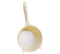 PACKOVE Cesta Coladora Pequeña de Plástico Pp Color Crema, Colador de Malla Fina para Lavado y Drenaje de Arroz y Frutas, Escurridor de Cocina Multiusos para Uso Doméstico