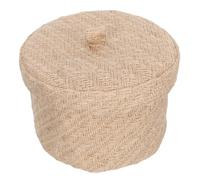 PACKOVE Cesta Organizador Sencillo y Funcional de Yute y Algodón de Almacenamiento Multiusos para Escritorio Tapa para Cosméticos y Pequeños Objetos Hogar