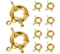 PACKOVE Cierres para Pulseras y Collares DIY 10 Piezas, Cierres Convertidores de Metal Dorado 13mm, Conectores Delicados para Accesorios de Joyería, Broches para Fabricación Artesanal
