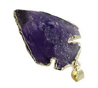 PACKOVE Colgante de Ágata Natural con Forma de Punta de Flecha en Color Púrpura, Diseño Portátil con Círculo Mini para Joyas DIY y Pulseras de Mujer