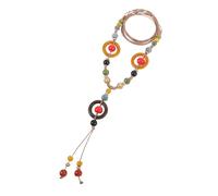 PACKOVE Collar Bohemio Vintage Trenzado De Resina, Largo Borla China, Ligero y Hecho a Mano Para Mujer, Joyería De Verano Casual y Oficina, Estilo Retro y Étnico Elegante