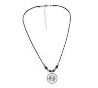 PACKOVE Collar Chino Vintage Colgante Tai Chi Hueco de Acero Inoxidable para Hombre, Joyas Chinas con Símbolo Tradicional, Cadena para Suéter, Símbolo de Sabiduría para Obsequio y Uso