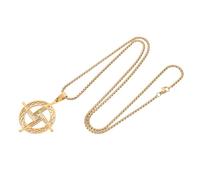 PACKOVE Collar de Oración Católica Colgante de Cruz de Santa Brígida Dorado Cadena Ligera Unisex Joyería Religiosa para Hombre Accesorio para Celebraciones y Devoción Diaria