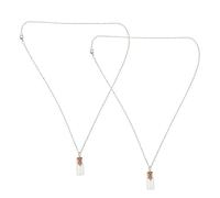 PACKOVE Collar de Semillas de Mostaza Frasco de Vidrio Pequeño 2 Piezas Joyería Religiosa para Hombre y Mujer Collar de Oración Inspirador para Creyentes