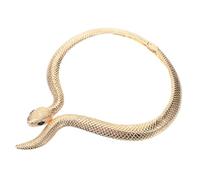 PACKOVE Collar Vintage Serpiente Dorada Exagerado para Mujer Gargantilla Estilo Egipcio Collar de Fiesta con Diseño de Serpiente Joyería Resistente y Llamativa