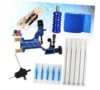 PACKOVE Conjunto De Máquinas De Motor Rotatorio Azul, 1 Kit Completo, Tamaño Estándar, Uso Profesional Para Delineado y Sombreado, Funda Para Aguja y Llave Hexagonal, Uso Tatuajes