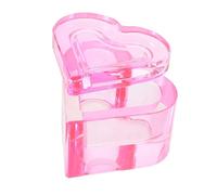 PACKOVE Copa De Cristal Transparente En Forma De Corazón Rosa Para Uñas Vaso Para Lavado De Pinceles Herramienta De Salón De Uñas Uso Profesional y Doméstico